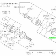 ORIGINELE/OEM ASHOES SUBARU ACHTERZIJDE BINNENZIJDE R160